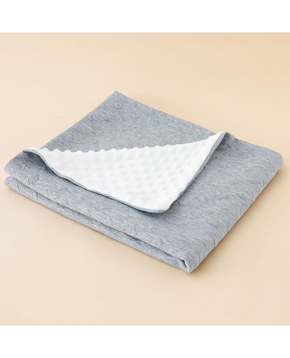 Babyhug All-Season Heart Embossed Baby Blanket - Grey| Soft & Lightweight| Gentle & Breathable| Durable & Machine Washable| Ideal for 012 Months| New Born Gifting Option| Travel Friendly|100cm X 75cm