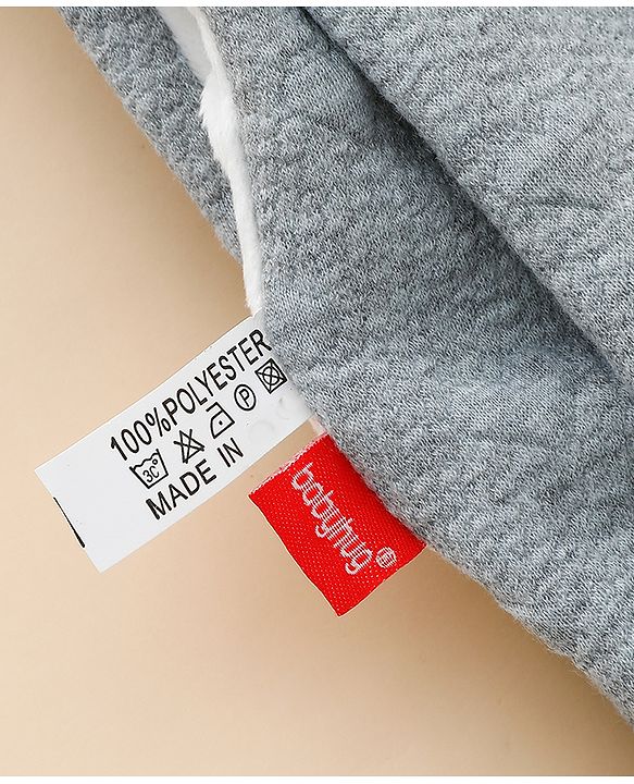 Babyhug All-Season Heart Embossed Baby Blanket - Grey| Soft & Lightweight| Gentle & Breathable| Durable & Machine Washable| Ideal for 012 Months| New Born Gifting Option| Travel Friendly|100cm X 75cm