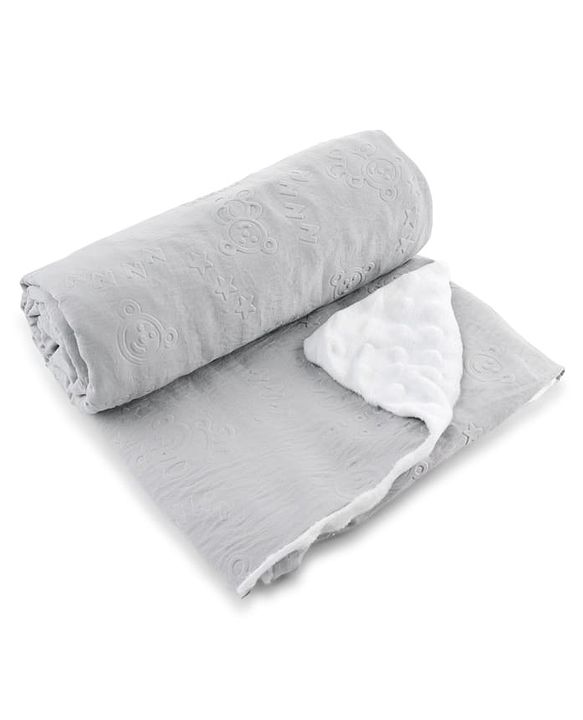 Babyhug Soft & Lightweight All-Season Baby Blanket Gentle & Breathable Durable & Machine Washable Ideal for 012 Months New Born Gifting Option Travel Friendly 100cm X 75cm   Grey