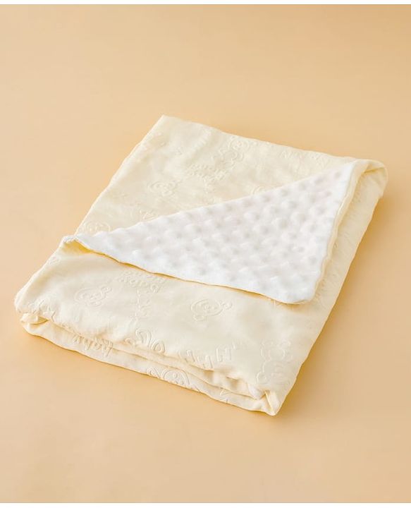 Babyhug All-Season Teddy Embossed Baby Blanket  Soft & Lightweight Gentle & Breathable Durable & Machine Washable| Ideal for 012 Months New Born Gifting Option Travel Friendly 100cm X 75cm  Beige