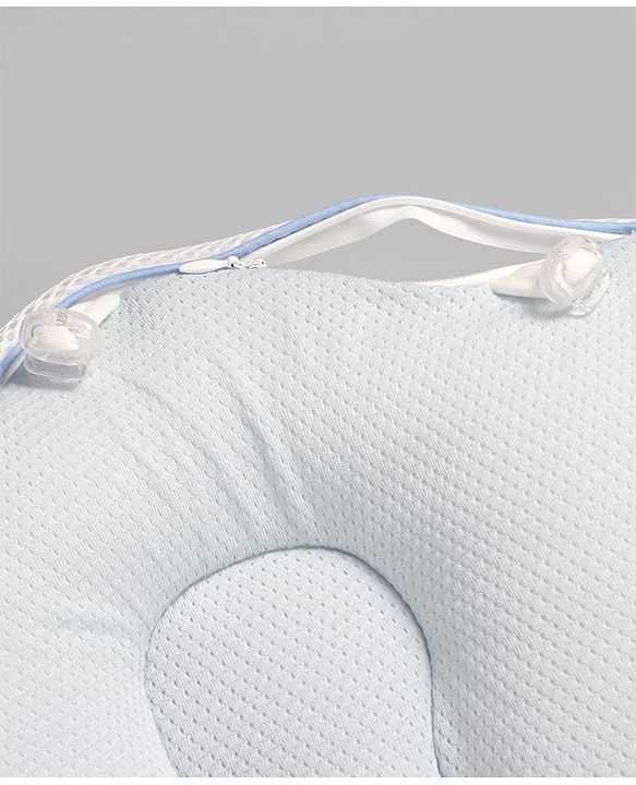Babyhug Star Shaped Head Support Pillow -Blue|Soft Breathable Cotton Fabric| Ergonomic Head Support| Magical Land Print| Infant Pillow| Lightweight Travel Friendly| Prevents Flat Head| Washable Cover