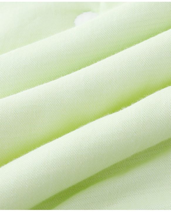 Babyhug 100% Pure Cotton Jacquard Gauze Baby Blanket Happy Bear Print 10 Layer Quilting Ultra Soft Breathable & Absorbent 0-24 Months New Born Essential -Green
