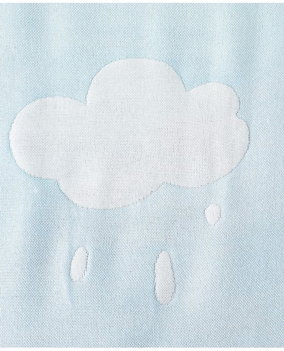 Babyhug 100% Pure Bamboo Baby Blanket Cute baby Elephant Print 6 Layer Quilting| Ultra Soft & Light Weight (520g) Breathable & Absorbent 0-24 Months New Born Essential - Blue
