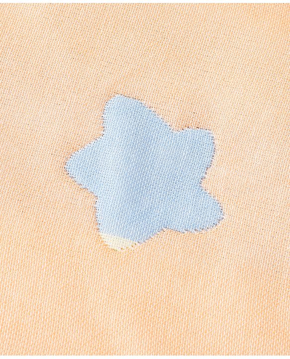Babyhug 100% Pure Cotton Baby Blanket Bear Print 4 Layer Quilting| Ultra Soft & light Weight (470g) Breathable & Absorbent| 0-24 Months New Born Essential- Peach