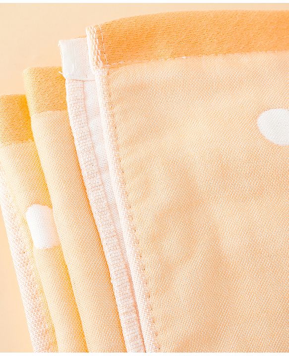 Babyhug 100% Pure Cotton Baby Blanket Bear Print 4 Layer Quilting| Ultra Soft & light Weight (470g) Breathable & Absorbent| 0-24 Months New Born Essential- Peach