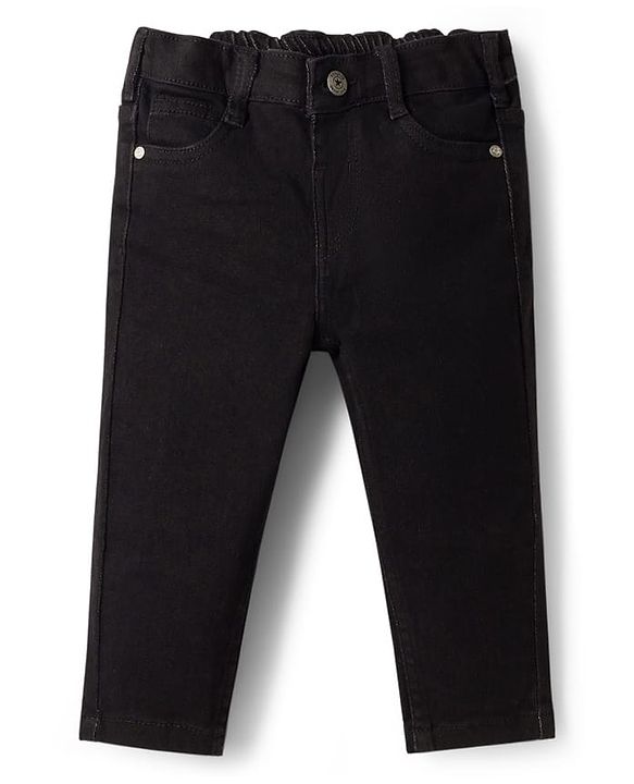 Babyhug Cotton Woven Full Sleeves Checkered Shirt & Denim Jeans Set - Black