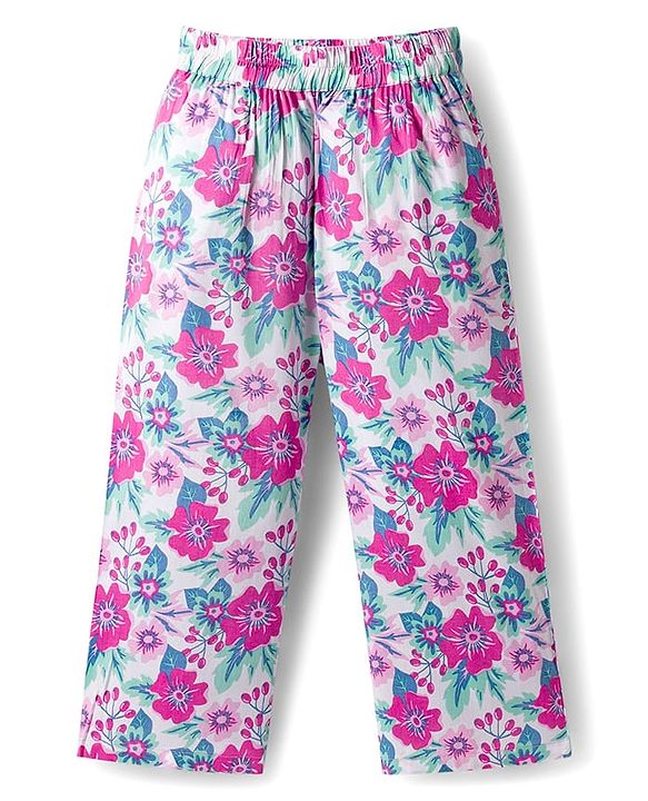Pine Kids Woven Sleeveless Co-ords Top & Pant Set with Floral Print - Multicolor
