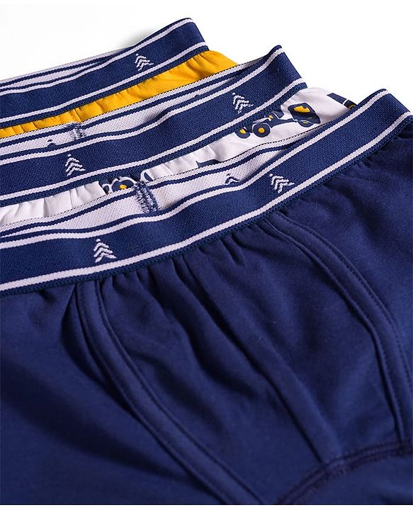 Pine Kids Cotton Elastane Construction Vehicles Printed Trunks Pack Of 3 - ( Colour May Vary )