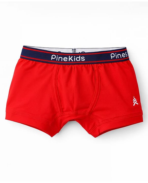 Pine Kids Cotton Elastane Knit Solid & Printed Trunks Pack of 3 - Multicolor