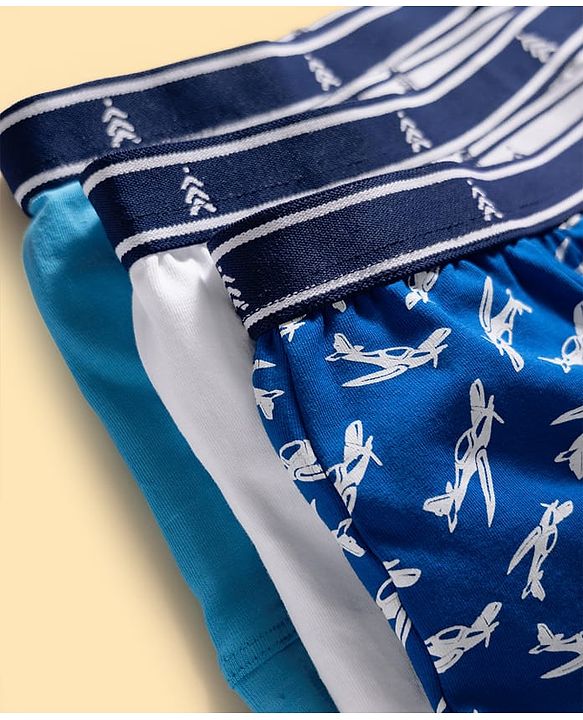 Pine Kids Cotton Elastane Knit Trunks Pack of 3 (Color May Vary)