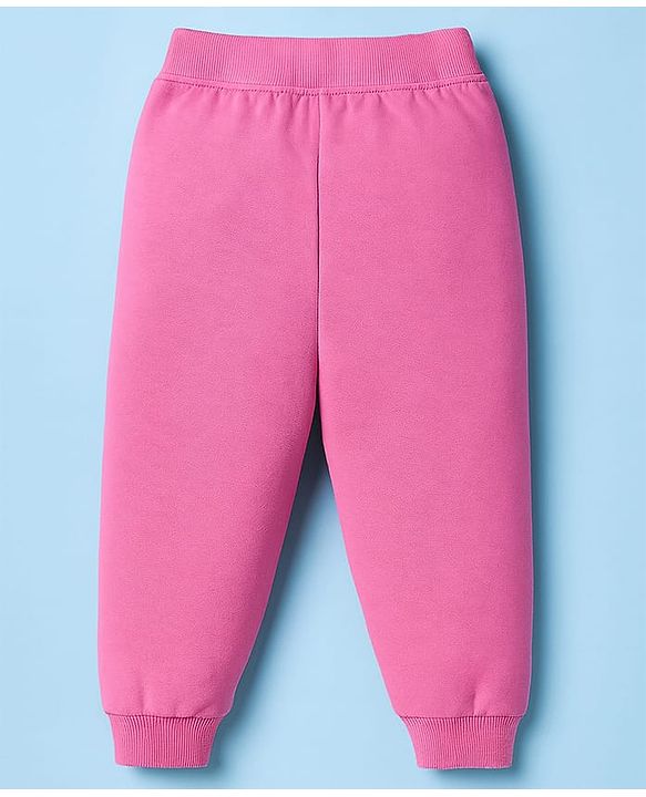 Babyhug Disney Terry Knit Full Sleeves T-Shirt & Track Pant Set with Marie Graphic - Pink & White