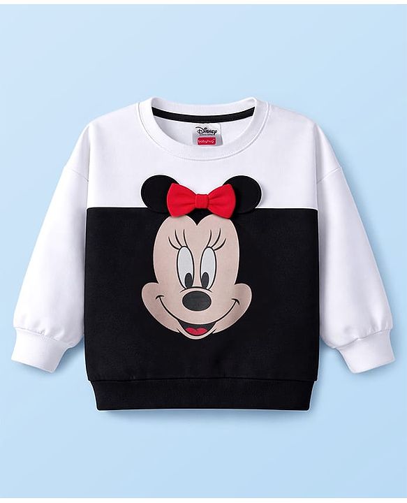 Babyhug Disney Terry Knit Full Sleeves T-Shirt & Track Pant with Minnie Mouse & Bow Detailing - Multicolor