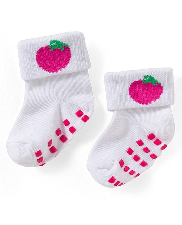 Cute Walk by Babyhug Non Terry Knit Ankle Length Anti Skid Anti Bacterial Socks With Polka Dot Design Pack Of 3 - Pink & White