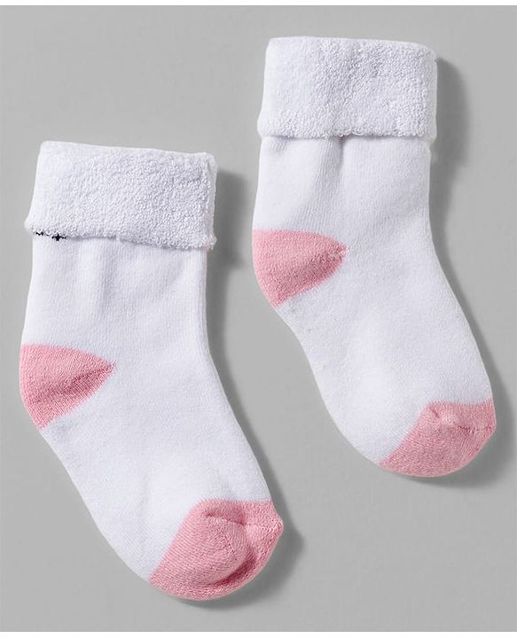 Cute Walk by Babyhug Non Terry Knit Ankle Length Anti Bacterial Socks With Polka Dot Design Pack Of 3 - Pink White & Black
