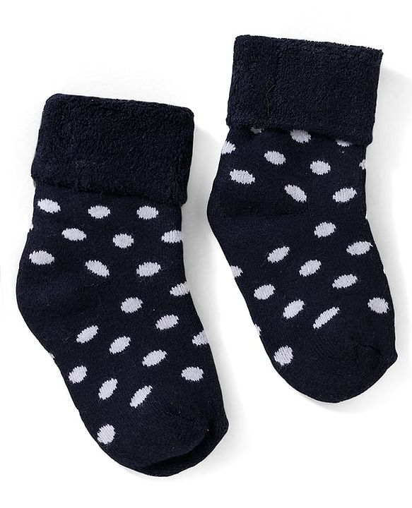 Cute Walk by Babyhug Non Terry Knit Ankle Length Anti Bacterial Socks With Polka Dot Design Pack Of 3 - Pink White & Black