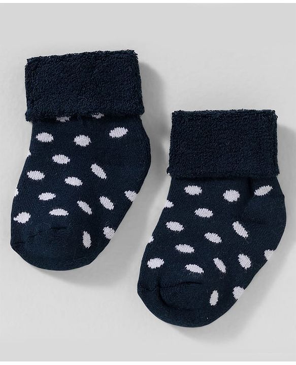 Cute Walk by Babyhug Non Terry Knit Ankle Length Anti Bacterial Socks With Polka Dot Design Pack Of 3 - Pink White & Black