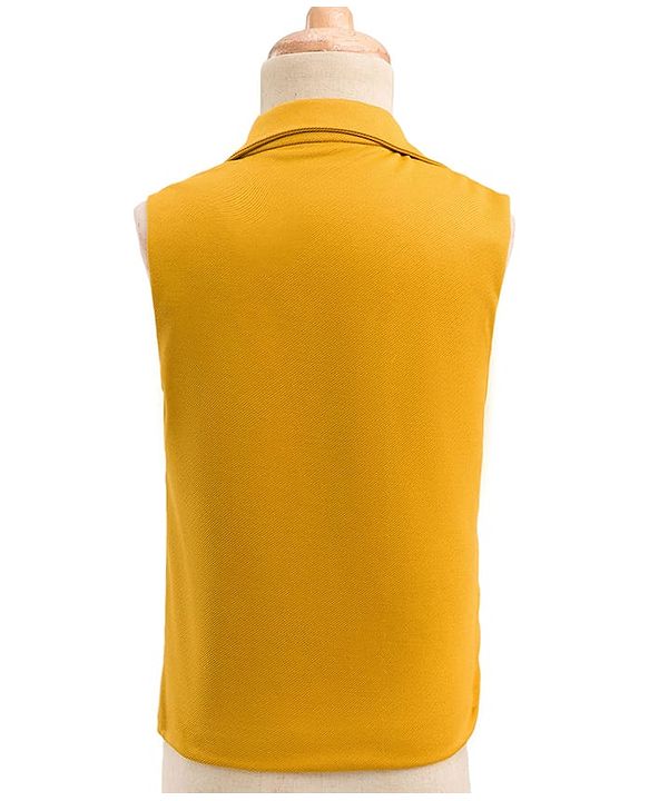 Babyhug Knit Full Sleeves Solid 3 Piece Party Suit With Bow - Mustard