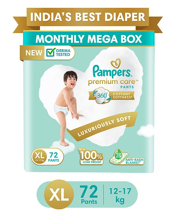 Buy Wowper Fresh Baby Diapers Pants | Wetness Indicator | Upto 12 Hrs  Absorption | 7-12 Kg | Medium - 72 Pieces Online at Best Prices in India -  JioMart.