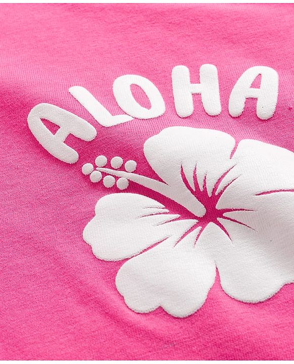 Babyhug Cotton Knit Half Sleeves T-Shirts with Tropical Theme Print Pack of 3 - Pink Orange & Lavender