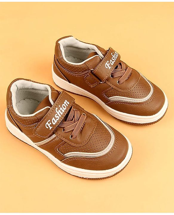 Cute Walk by Babyhug Formal & Party Wear Shoes With Velcro Closure - Brown