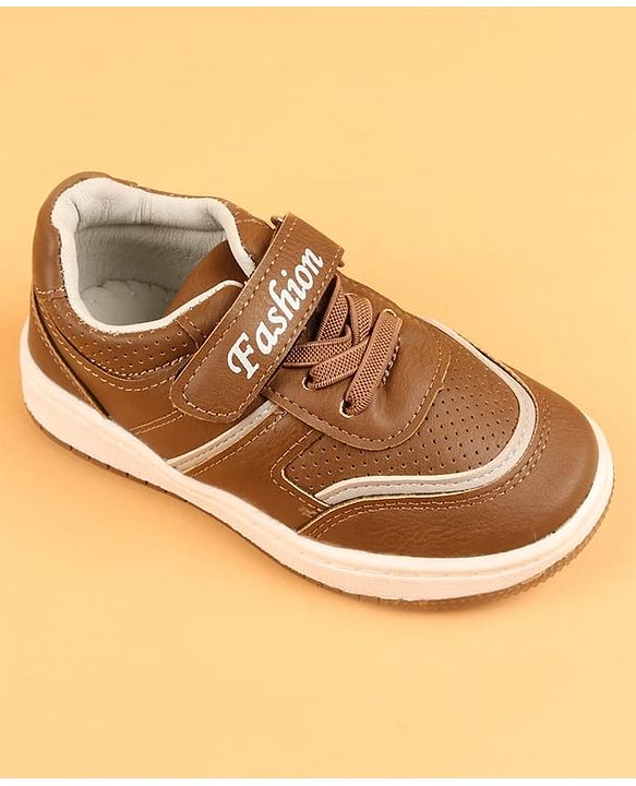 Cute Walk by Babyhug Formal & Party Wear Shoes With Velcro Closure - Brown