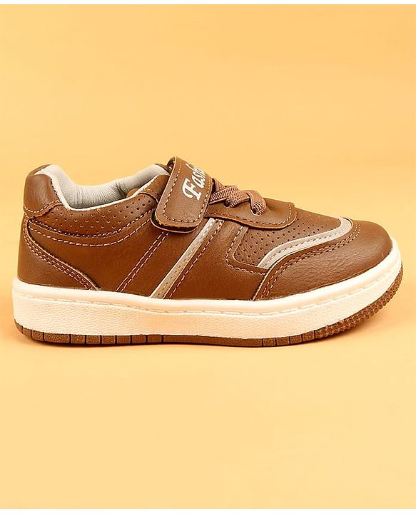 Cute Walk by Babyhug Formal & Party Wear Shoes With Velcro Closure - Brown