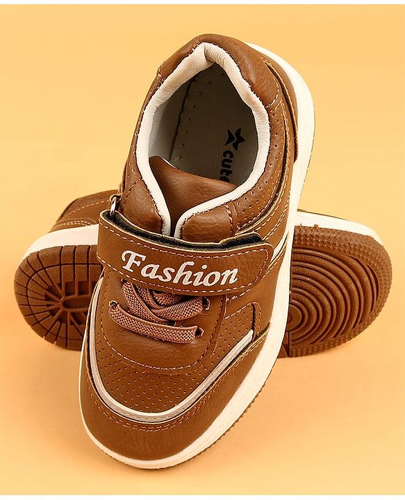 Cute Walk by Babyhug Formal & Party Wear Shoes With Velcro Closure - Brown