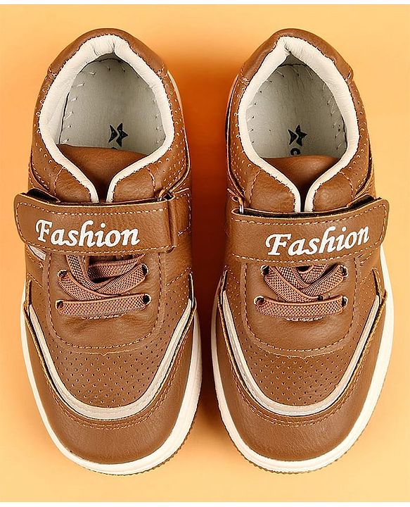 Cute Walk by Babyhug Formal & Party Wear Shoes With Velcro Closure - Brown