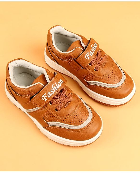 Cute Walk by Babyhug Formal & Party Wear Shoes With Velcro Closure - Light Brown
