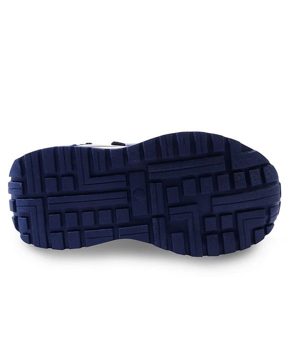 Cute Walk by Babyhug Velcro Closure Solid Sneaker Shoes - Navy Blue