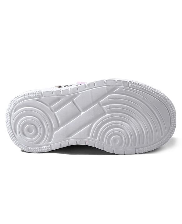 Cute Walk by Babyhug Velcro Closure Sneaker Shoes With Leopard Print - White