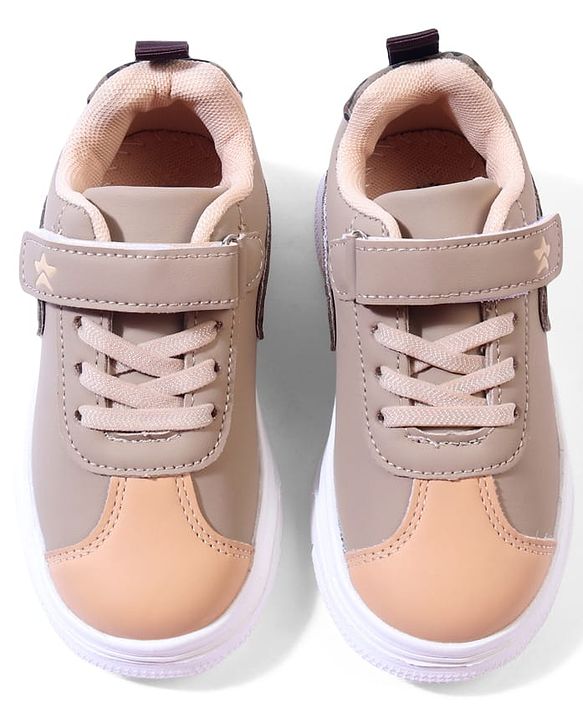 Cute Walk by Babyhug Velcro Closure Sneaker Shoes With Leopard Print - White