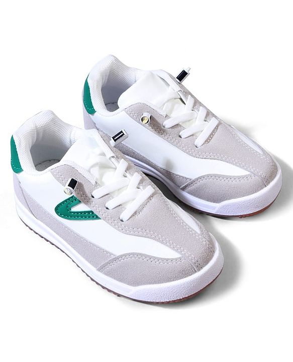 Cute Walk by Babyhug Lace Up Solid Sneaker Shoes - Green