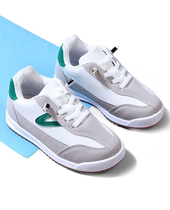 Cute Walk by Babyhug Lace Up Solid Sneaker Shoes - Green