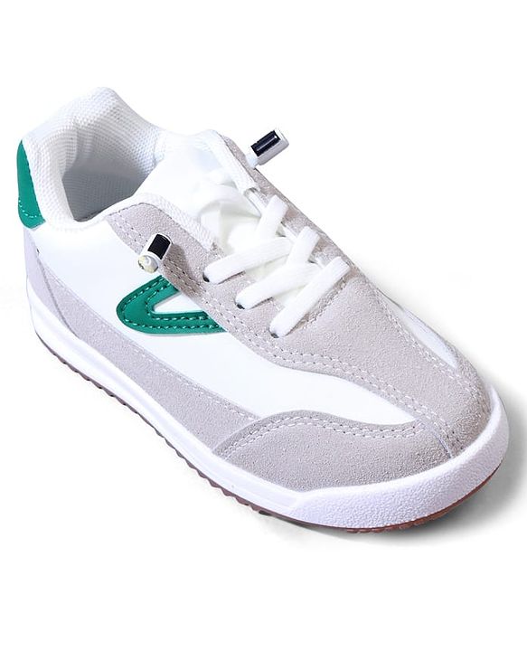 Cute Walk by Babyhug Lace Up Solid Sneaker Shoes - Green