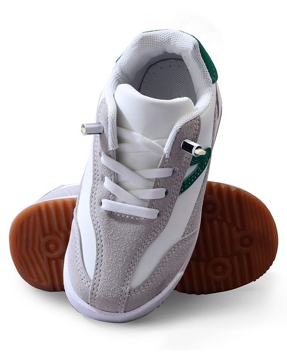 Cute Walk by Babyhug Lace Up Solid Sneaker Shoes - Green