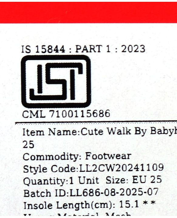 Cute Walk by Babyhug Velcro Closure Sneakers with Fashion Text Print - Black