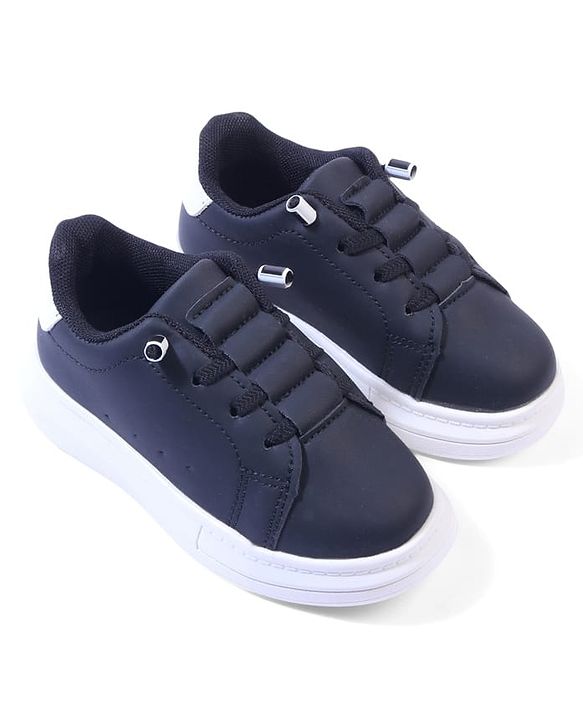 Cute Walk by Babyhug Solid Color Sneakers - Black