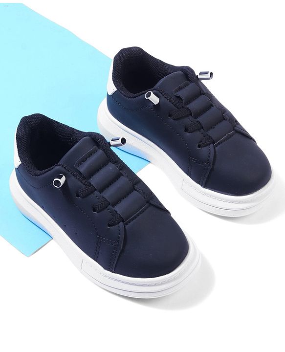 Cute Walk by Babyhug Solid Color Sneakers - Black
