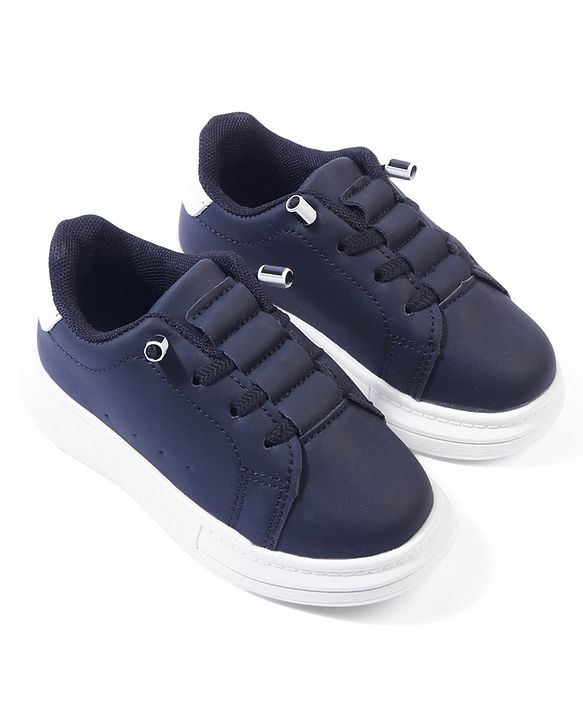 Cute Walk by Babyhug Solid Color Sneakers - Black