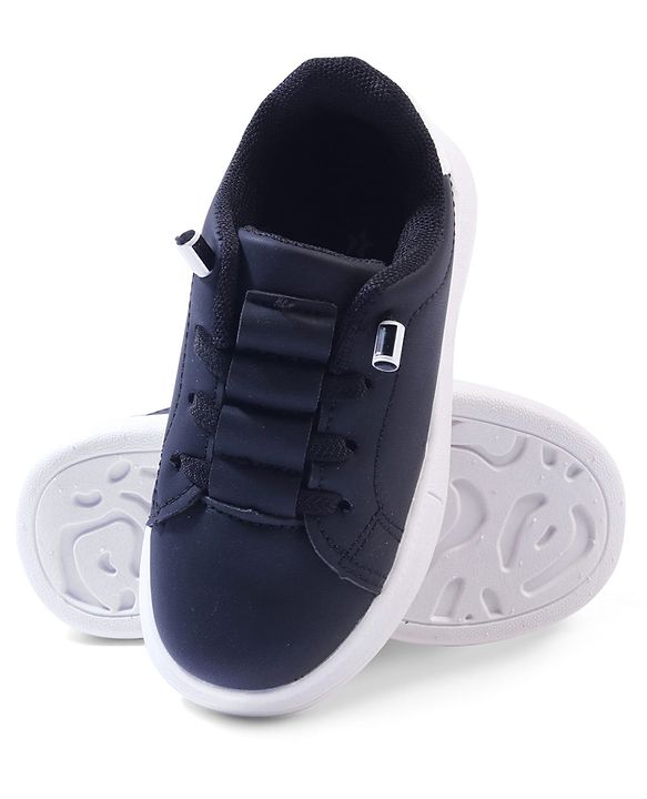 Cute Walk by Babyhug Solid Color Sneakers - Black