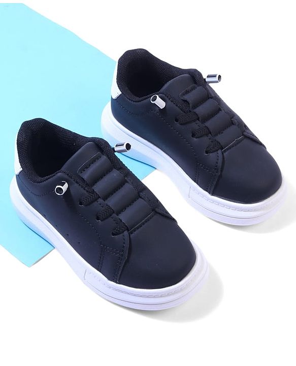 Cute Walk by Babyhug Solid Color Sneakers - Black