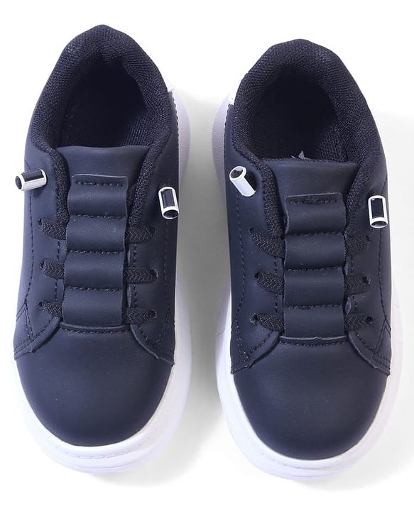 Cute Walk by Babyhug Solid Color Sneakers - Black