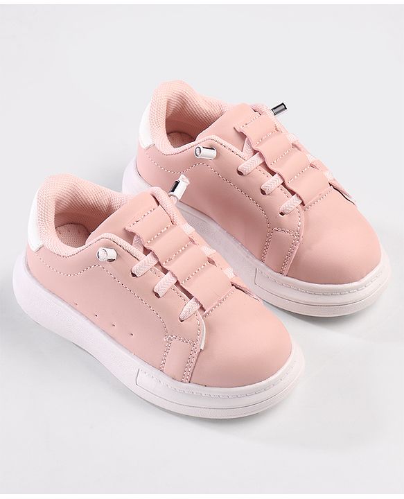Cute Walk by Babyhug Solid Color Sneakers - Black