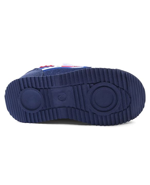 Cute Walk by Babyhug Velcro Closure Sneakers with Fashion Print - Navy Blue