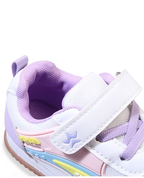 Cute Walk by Babyhug Velcro Closure Sneakers with Fashion Print - Navy Blue