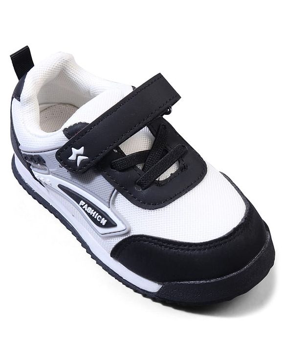 Cute Walk by Babyhug Velcro Closure Sneakers with Fashion Print - Navy Blue