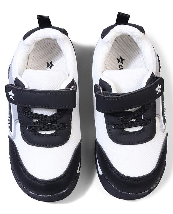 Cute Walk by Babyhug Velcro Closure Sneakers with Fashion Print - Navy Blue