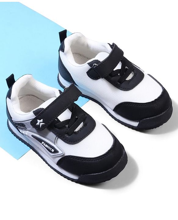 Cute Walk by Babyhug Velcro Closure Sneakers with Fashion Print - Navy Blue