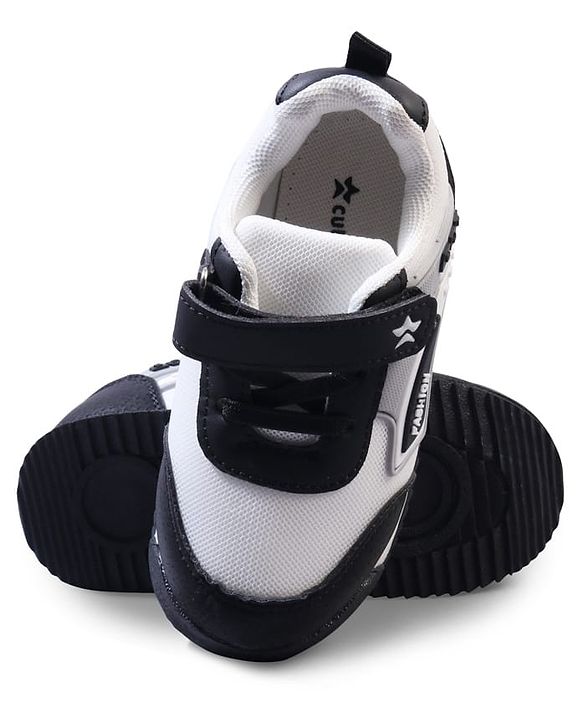 Cute Walk by Babyhug Velcro Closure Sneakers with Fashion Print - Navy Blue